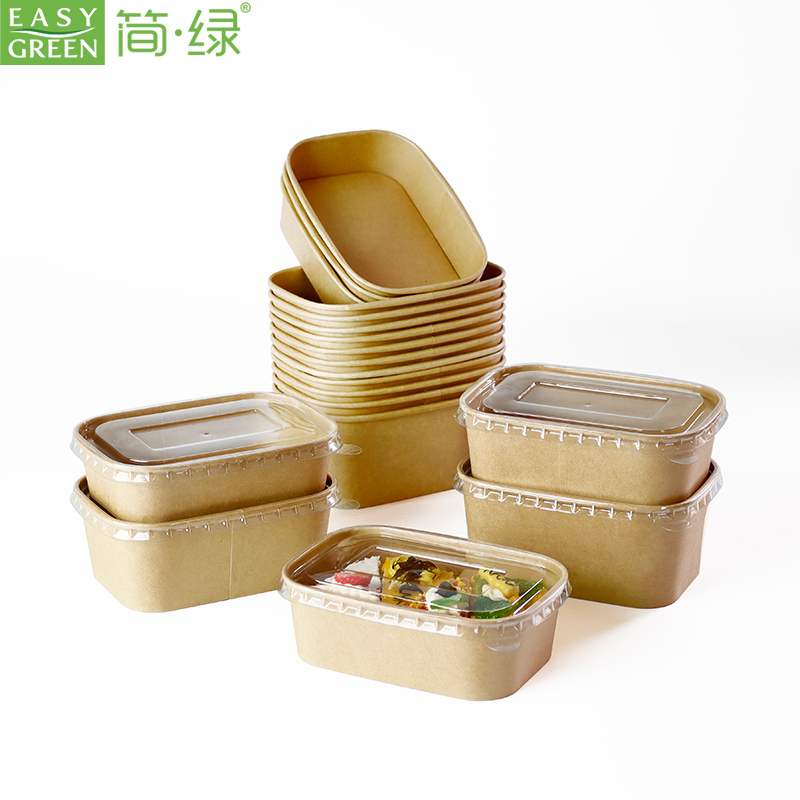 Kraft Paper Rectangle Salad Bowl