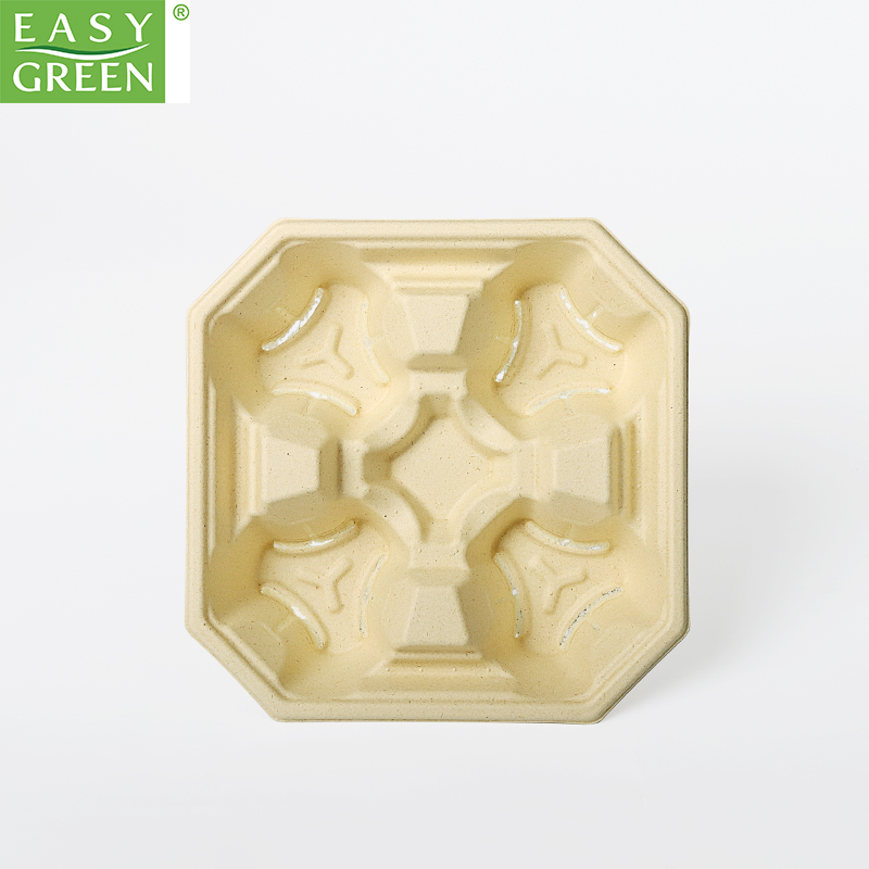 PCC-4 - 100% Biodegradable And Compostable Bamboo Cup Carrier