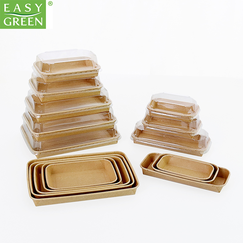 ER Series Sushi Takeaway Container Disposable With Lid For Biodegradable Food Packaging